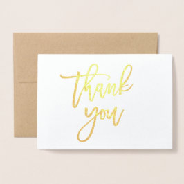 Thank You Card - Gouden Folie met Kraft papier Folie Kaarten