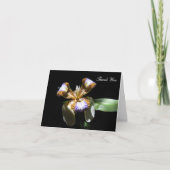 Thank You Card - Iris Flower op een zwarte achterg Bedankkaart (Voorkant)