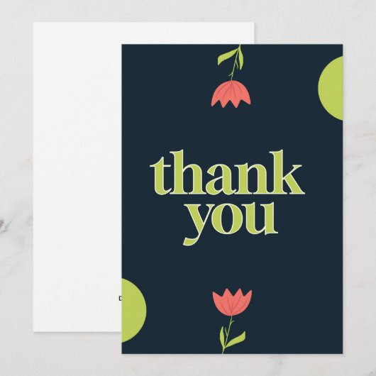 Thank You Card  Kaart (Voorkant / Achterkant)