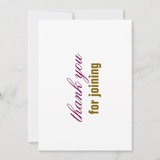 thank you card kaart (Voorkant)