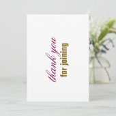 thank you card kaart (Staand voorkant)