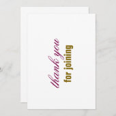 thank you card kaart (Voorkant / Achterkant)