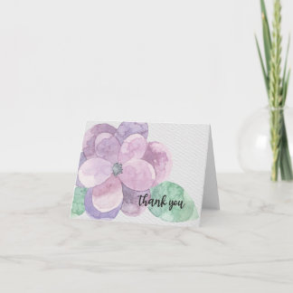 Thank You Card, Large Purple Flower Kaart