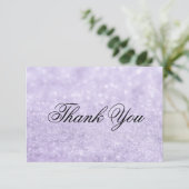 Thank You Card - Lit Paarse Glit Fab Bedankkaart (Staand voorkant)