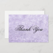 Thank You Card - Lit Paarse Glit Fab Bedankkaart (Voorkant / Achterkant)