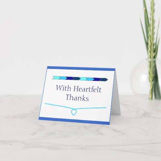 Thank You Card - Shades of Blue Bedankkaart (Voorkant)