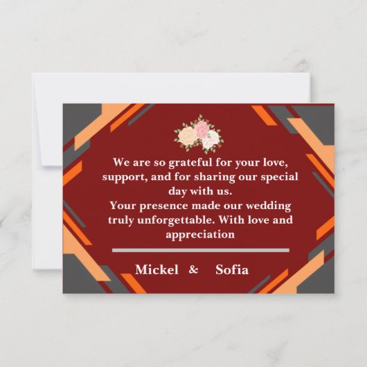Thank You Card – Simple, Customizable Bedankkaart (Achterkant)