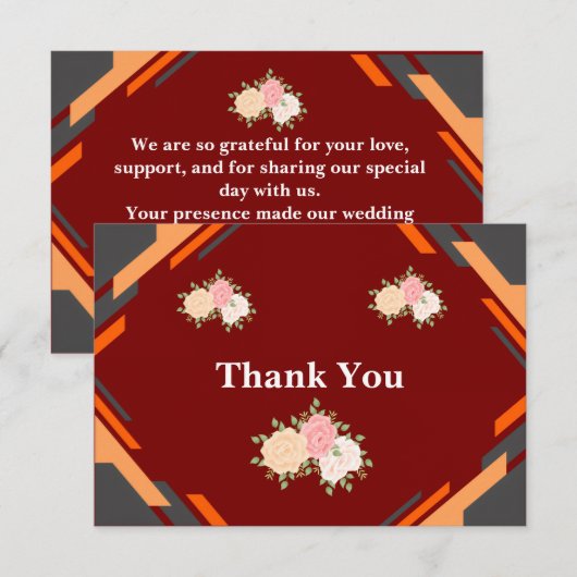 Thank You Card – Simple, Customizable Bedankkaart (Voorkant / Achterkant)