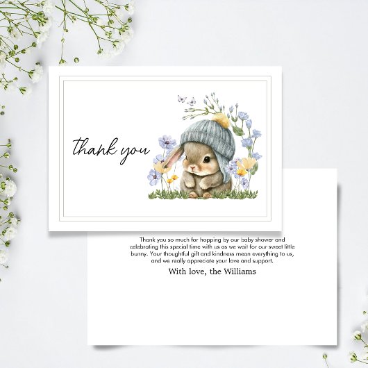 Thank You Card Simple Little Bunny Bedankkaart