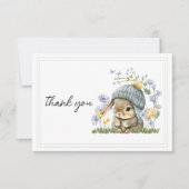 Thank You Card Simple Little Bunny Bedankkaart (Voorkant)