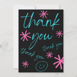 THANK YOU CARD SMILEY FACE BEDANKKAART