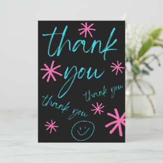 THANK YOU CARD SMILEY FACE BEDANKKAART