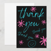 THANK YOU CARD SMILEY FACE BEDANKKAART (Voorkant / Achterkant)