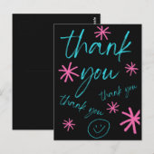 THANK YOU CARD SMILEY FACE BRIEFKAART (Voorkant / Achterkant)