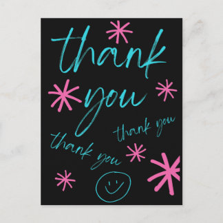 THANK YOU CARD SMILEY FACE BRIEFKAART