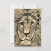 Thank You card with blank inside Lion Bedankkaart (Voorkant)
