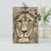 Thank You card with blank inside Lion Bedankkaart (Staand voorkant)