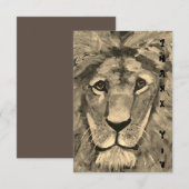 Thank You card with blank inside Lion Bedankkaart (Voorkant / Achterkant)