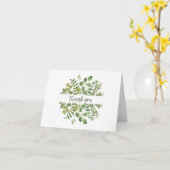 Thank You Card with Greenery Kaart (Gele Bloem)