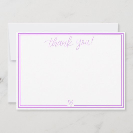 Thank You Card (Zacht Roze) Bedankkaart (Voorkant)