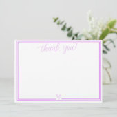 Thank You Card (Zacht Roze) Bedankkaart (Staand voorkant)