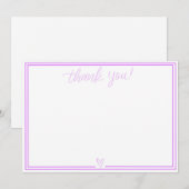 Thank You Card (Zacht Roze) Bedankkaart (Voorkant / Achterkant)