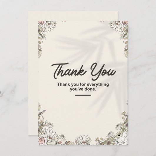Thank you cards bedankkaart (Voorkant / Achterkant)