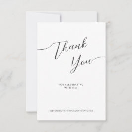 Thank You Cards for Bridal shower in a modern. Bedankkaart