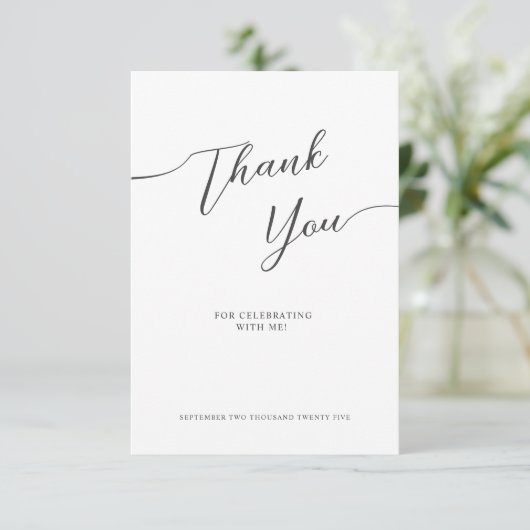 Thank You Cards for Bridal shower in a modern. Bedankkaart (Staand voorkant)