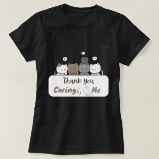 Thank You Caring beroemd gemaakt door Me Black T-shirt
