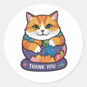 Thank You CAT Ronde Sticker (Voorkant)