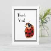 Thank You Chic Spotted Ladybug Kaart (Staand voorkant)
