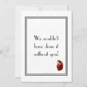 Thank You Chic Spotted Ladybug Kaart (Achterkant)