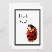 Thank You Chic Spotted Ladybug Kaart (Voorkant / Achterkant)