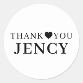 Thank You Christian Faith Heart Design Ronde Sticker