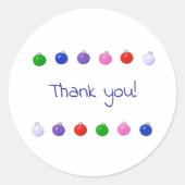 Thank you, Christmas Balls Stickers (Voorkant)