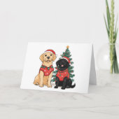 Thank You Christmas Labrador Retriever Dogs Bedankkaart (Voorkant)
