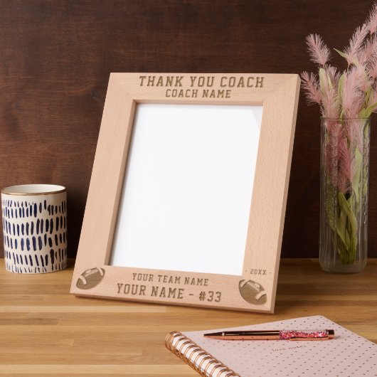 Thank you Coach Football Team Name Sports Gegraveerde Lijstjes (Links)