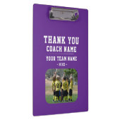 Thank you Coach Team Name Photo Klembord (Rechts)