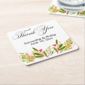 Thank you coaster wedding favors kartonnen onderzetters (Schuin)