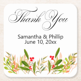 Thank you coaster wedding favors kartonnen onderzetters