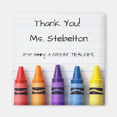 Thank You Crayons Teacher Appreciation Magnet (Voorkant)