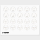 Thank You Cross Flowers Christening Baptism Ronde Sticker (Vel)