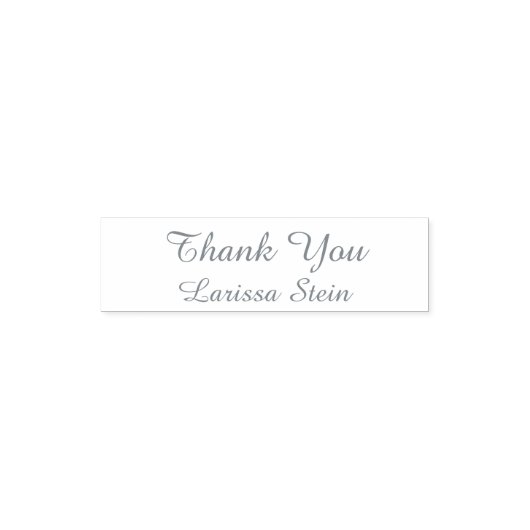 Thank You (custom text) with name, simple Zelfinktende Stempel (Design)