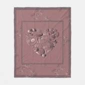 "Thank you" Dusty Rose Fleece Blanket (Voorkant)