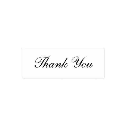 Thank You Elegant Cursive Script Text Template Zelfinktende Stempel (Design)