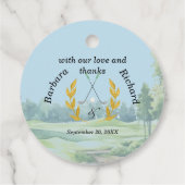 *Thank You Elegant Custom Golf Theme Wedding Bedankjes Labels (Achterkant)