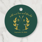 Thank You Elegant Custom Golf Theme Wedding Bedankjes Labels (Achterkant)