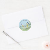 *Thank You Elegant Custom Golf Theme Wedding Ronde Sticker (Envelop)