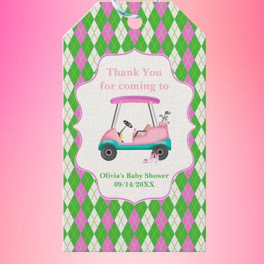 Thank You Elegant Golf Cart Ready For Baby Shower  Cadeaulabel